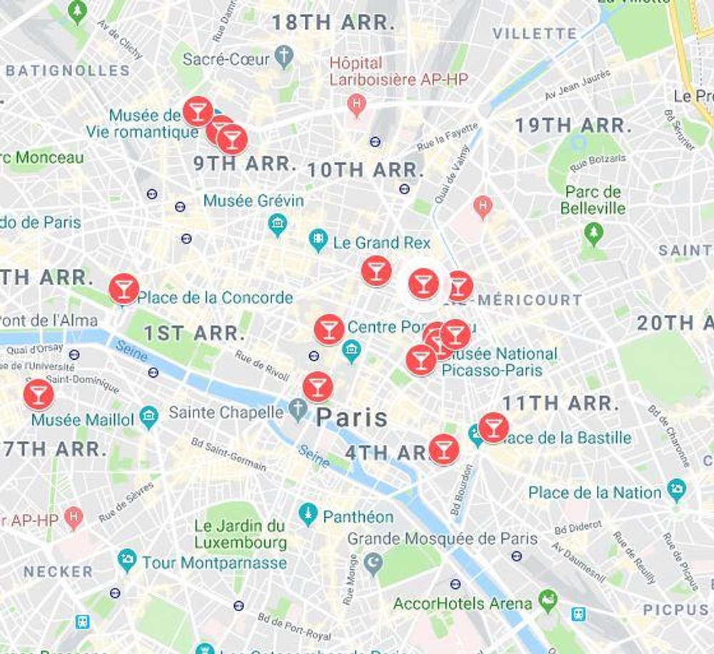 Paris Store map. All Paris Stores maps.